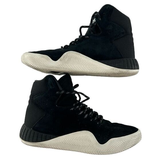 Adidas Vintage Tubular Instinct Core Black White High Top Sneakers Women's Sz 5 - Picture 5 of 12